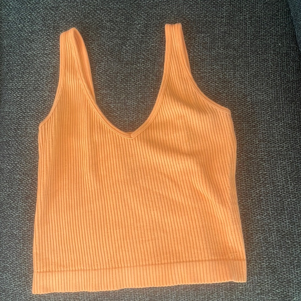 FREE PEOPLE orange tank top